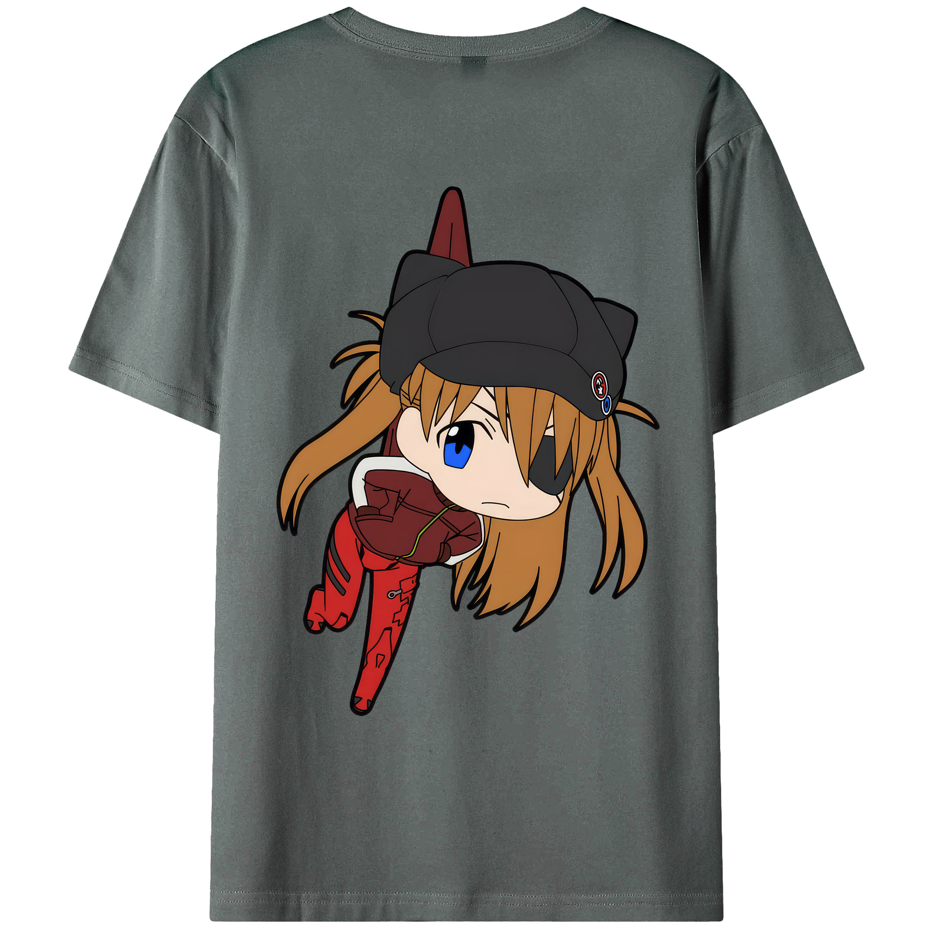 （画像用） EVA 新世紀エヴァンゲリオン 綿100％ メンズ半袖Tシャツ（バックプリント） 通気性
